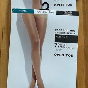 7 denier tights, open toe cooling, ladder resistant